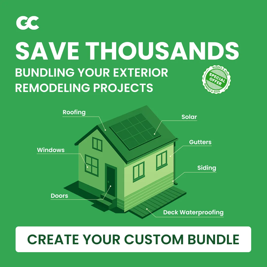 The Meta ad DUO ran for GreenCal offering bundled exterior remodeling across roofing, solar, siding and gutters