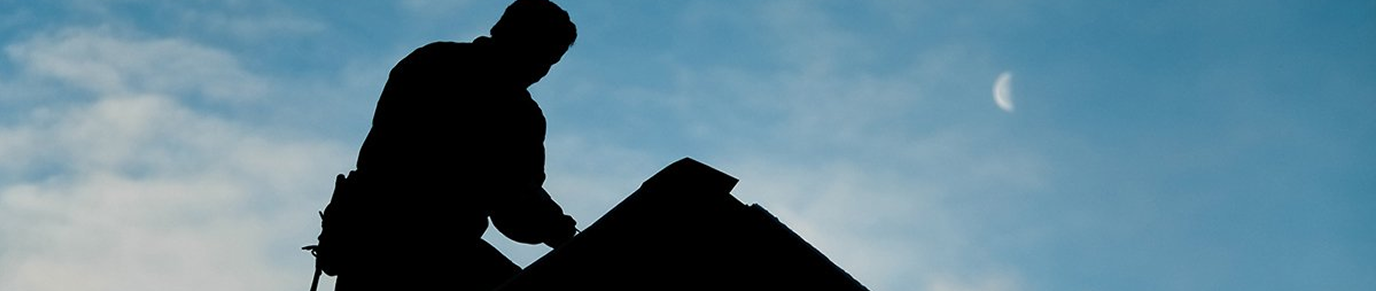 Roof replacement job site